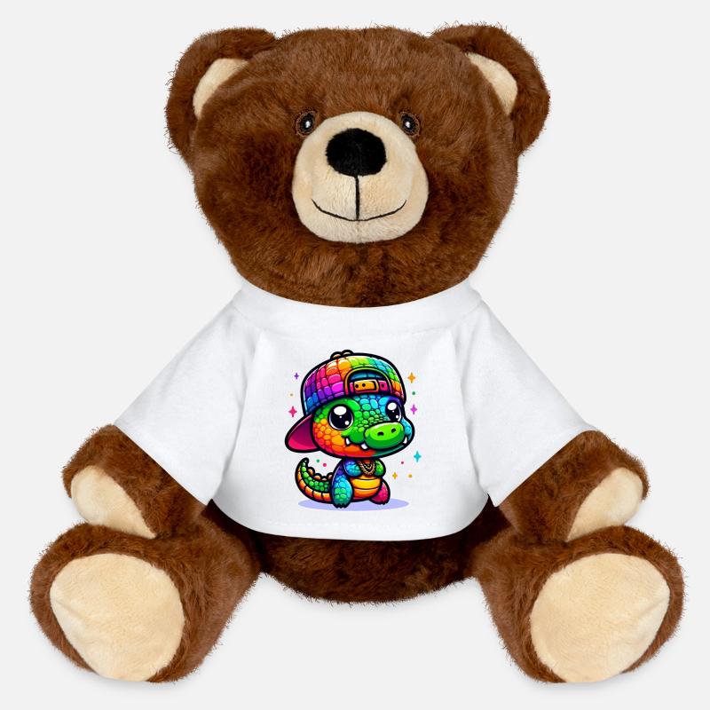 Kroko - Nounours RecycelBär® marron - blanc