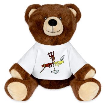 Die Gegensätze treffen aufeinander! - MiniFeet® RecycelBär® Braun - Weiß - Vorne
