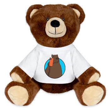 Capybara Social-Media-Influencer - MiniFeet® RecycelBär® Braun - Weiß - Vorne