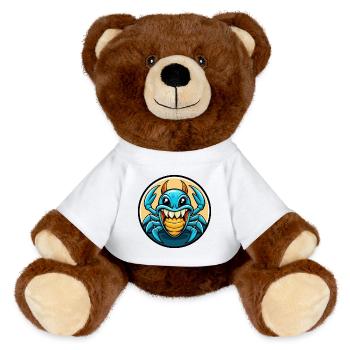 Craw coloré Kawaii dessin animé personnage Clipart Animal de compagnie - Nounours RecycelBär® marron - blanc - Devant