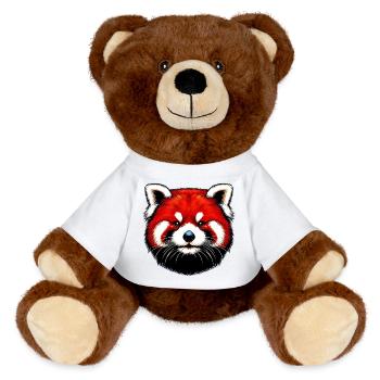 Kleiner Panda - MiniFeet® RecycelBär® Braun - Weiß - Vorne