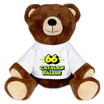 Catalan râleur - Nounours RecycelBär® marron - blanc - Devant