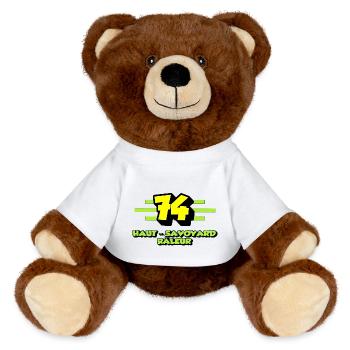 Complaining from Haut-Savoyard - MiniFeet® RecycelBär® Teddy Bear Brown - white - Front