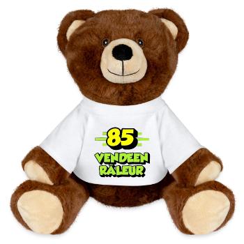 Vendéen râleur - Nounours RecycelBär® marron - blanc - Devant