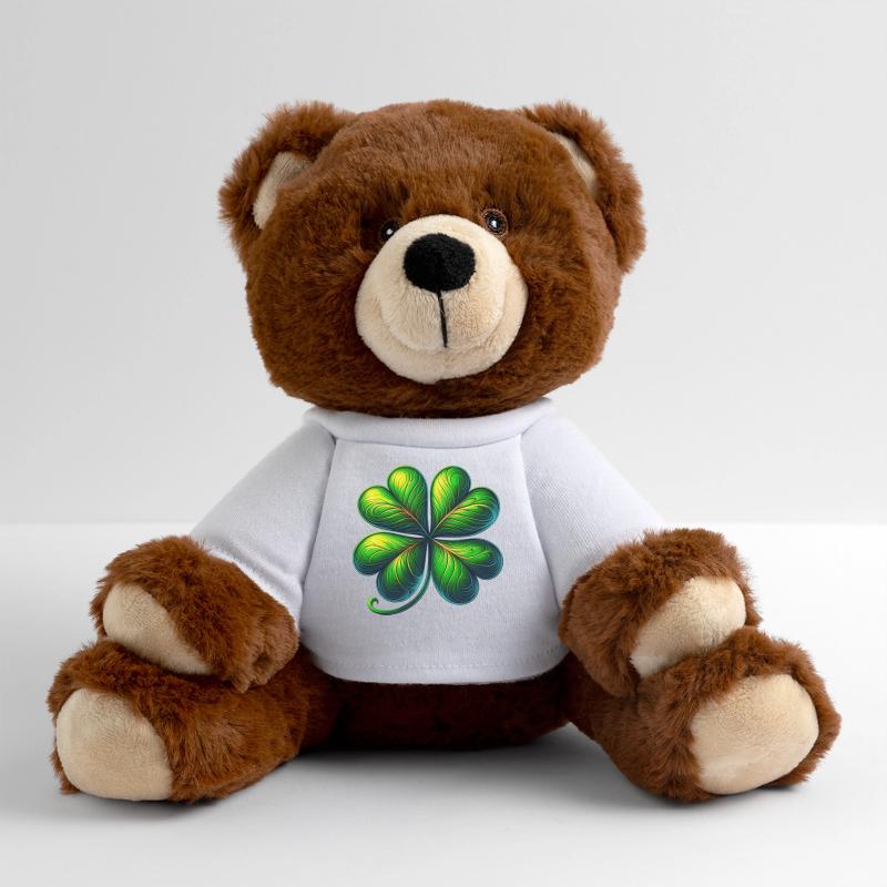 Four-leaf clover MiniFeet® RecycelBär® Teddy Bear Brown