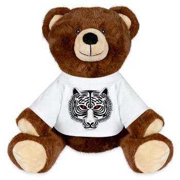 Black Tiger - MiniFeet® RecycelBär® Teddy Bear Brown - white - Front