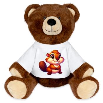 Bieber - MiniFeet® RecycelBär® Braun - Weiß - Vorne