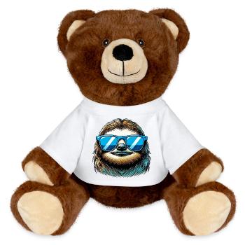 Paresse - Nounours RecycelBär® marron - blanc - Devant