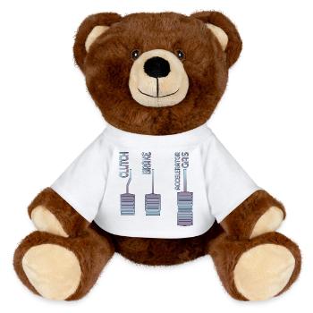 GAZ D’ACCÉLÉRATEUR DE FREIN D’EMBRAYAGE - Nounours RecycelBär® marron - blanc - Devant