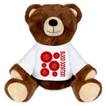 DON DE SANG Donneurs - Nounours RecycelBär® marron - blanc - Devant