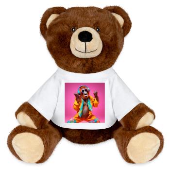 Orang-Utan, Affe, Primat - MiniFeet® RecycelBär® Braun - Weiß - Vorne