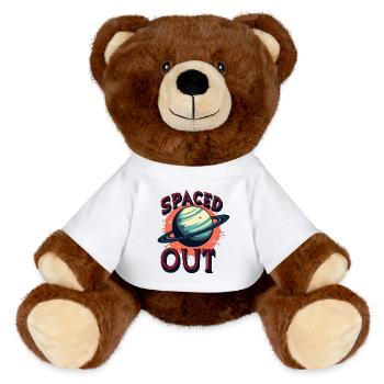 Spaced Out - MiniFeet® RecycelBär® Braun - Weiß - Vorne