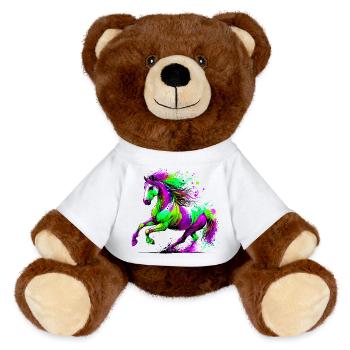Pferd - MiniFeet® RecycelBär® Braun - Weiß - Vorne