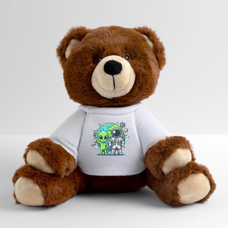 Alien astronauts in space MiniFeet® RecycelBär® Teddy Bear Brown