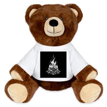 Campfire magic: warmth, light and nights - MiniFeet® RecycelBär® Teddy Bear Brown - white - Front