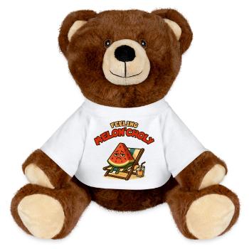 Meloncholie au soleil - Nounours RecycelBär® marron - blanc - Devant