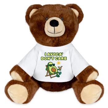 Avocado Chill : Avoca m’en fiche - Nounours RecycelBär® marron - blanc - Devant