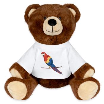Parrot - MiniFeet® RecycelBär® Teddy Bear Brown - white - Front