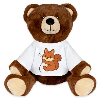 Kuschel-Eichhörnchen - MiniFeet® RecycelBär® Braun - Weiß - Vorne
