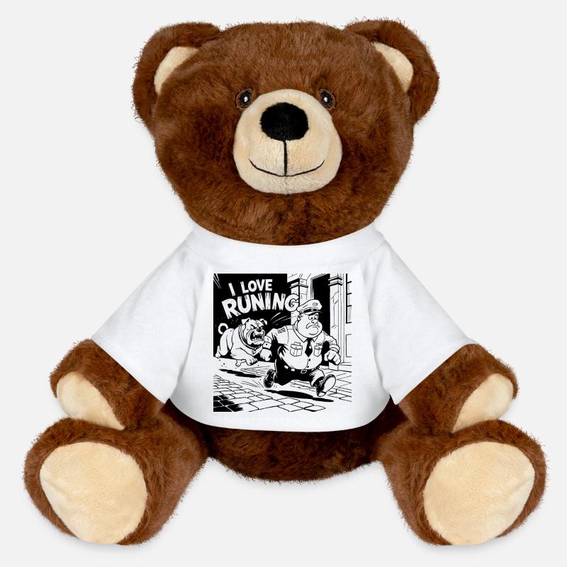 running - MiniFeet® RecycelBär® Teddy Bear Brown - white