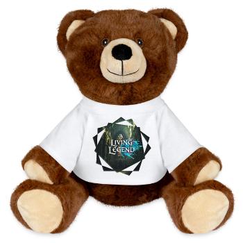 Eine lebende Legende - A Living Legend - MiniFeet® RecycelBär® Teddy Bear Brown - white - Front