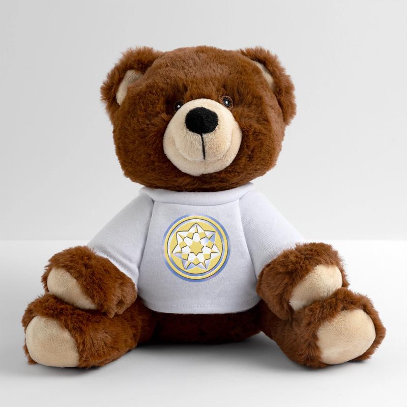 Geometric Crop Circle Pattern MiniFeet® RecycelBär® Teddy Bear Brown