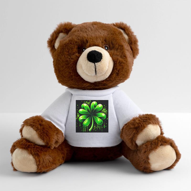 Four-leaf clover MiniFeet® RecycelBär® Teddy Bear Brown