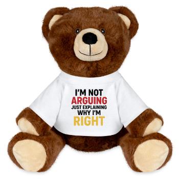 Expression de soi, Humour, Design - Nounours RecycelBär® marron - blanc - Devant