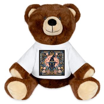 Mystic Cat - MiniFeet® RecycelBär® Teddy Bear Brown - white - Front