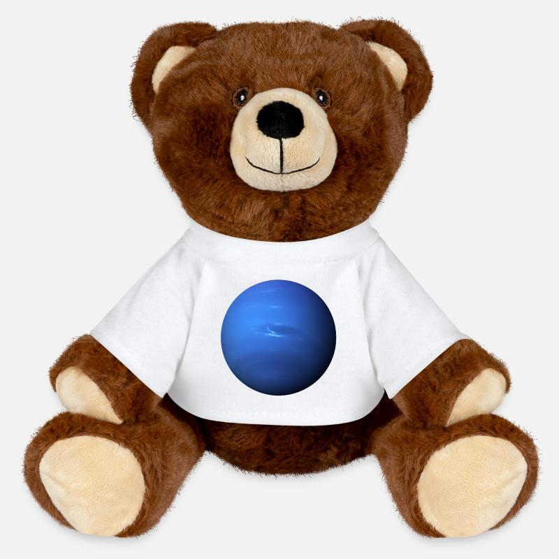 Neptune - Planète Neptune - Nounours RecycelBär® marron - blanc