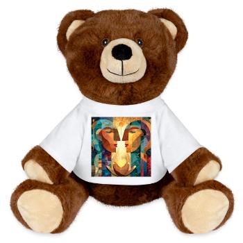 Visage Mystique Équilibre - Nounours RecycelBär® marron - blanc - Devant