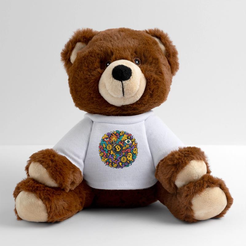 Volcanic Bitcoin Chaos Design MiniFeet® RecycelBär® Teddy Bear Brown