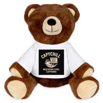 CapyChill Chemise Relax Sans Stress - Nounours RecycelBär® marron - blanc - Devant