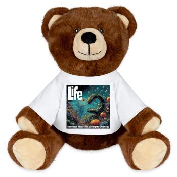 Life Cycle Underwater World Illustration - MiniFeet® RecycelBär® Teddy Bear Brown - white - Front