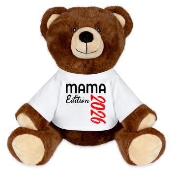 MAMA 2026 - ANNONCE DE LA GROSSESSE BÉBÉ - Nounours RecycelBär® marron - blanc - Devant