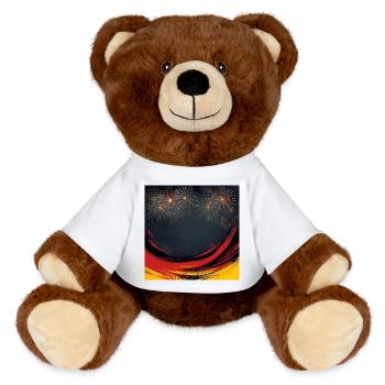 Unity Day Celebration - MiniFeet® RecycelBär® Braun - Weiß - Vorne