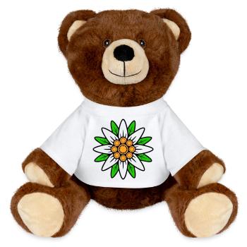 Edelweiss - MiniFeet® RecycelBär® Braun - Weiß - Vorne