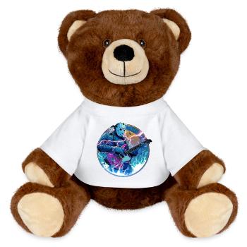 Metal Tshirt - MiniFeet® RecycelBär® Teddy Bear Brown - white - Front