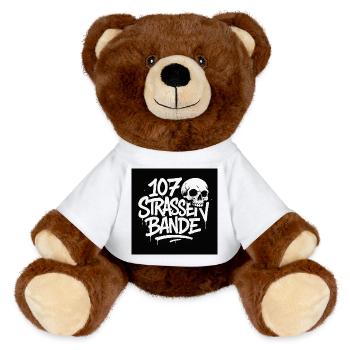 107 Crâne de la bande de rue - Nounours RecycelBär® marron - blanc - Devant