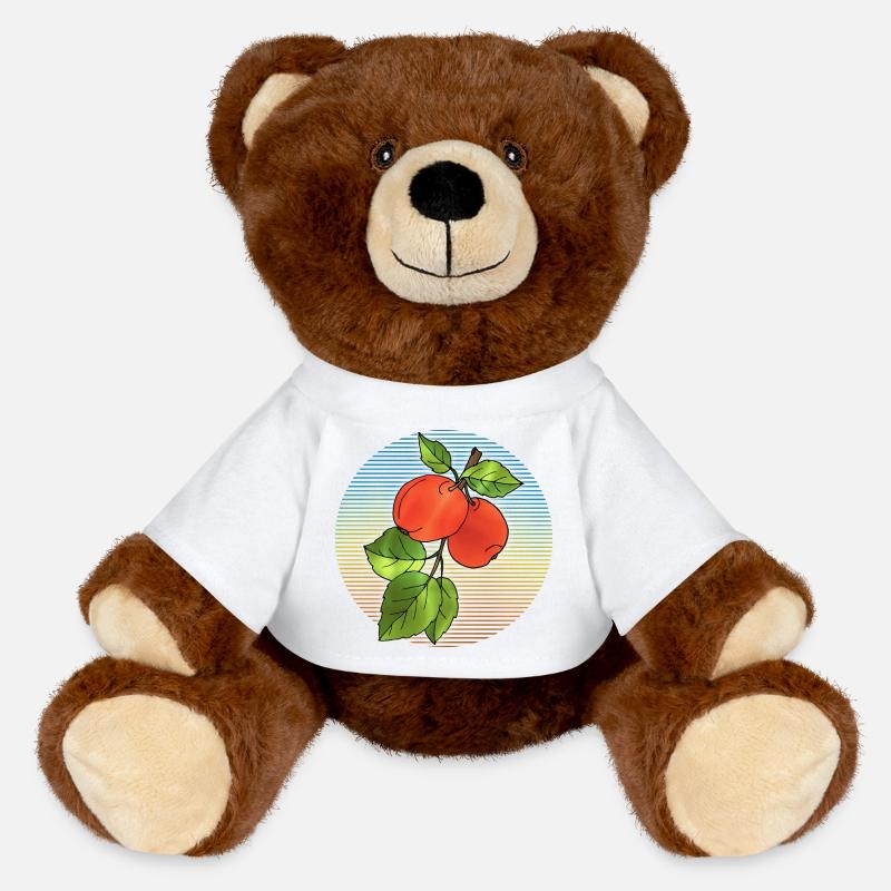 Apples - MiniFeet® RecycelBär® Teddy Bear Brown - white