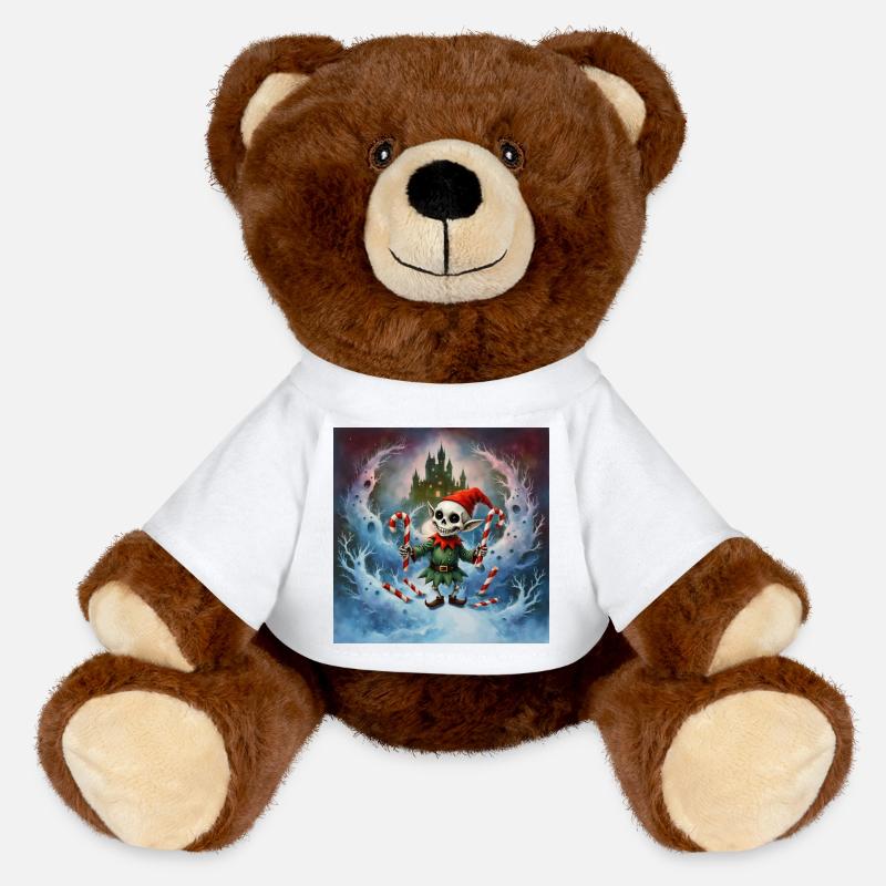 Elfo scheletro di Natale - MiniFeet® RecycelBär® marrone - bianco