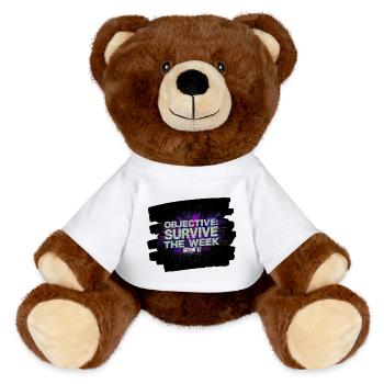 Survive Week objective - MiniFeet® RecycelBär® Teddy Bear Brown - white - Front