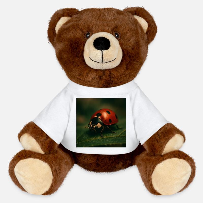 Animals - Ladybug - MiniFeet® RecycelBär® Teddy Bear Brown - white