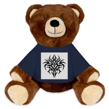 Tribal Ornament Siegel - MiniFeet® RecycelBär® Braun - French Navy - Vorne