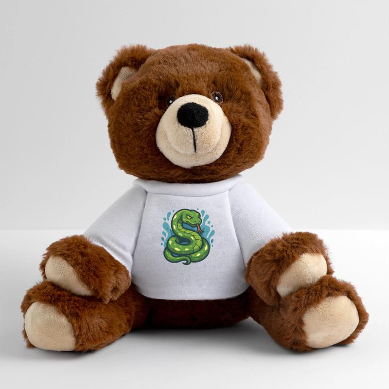 Arbre vert Python serpent en vague Nounours RecycelBär® marron