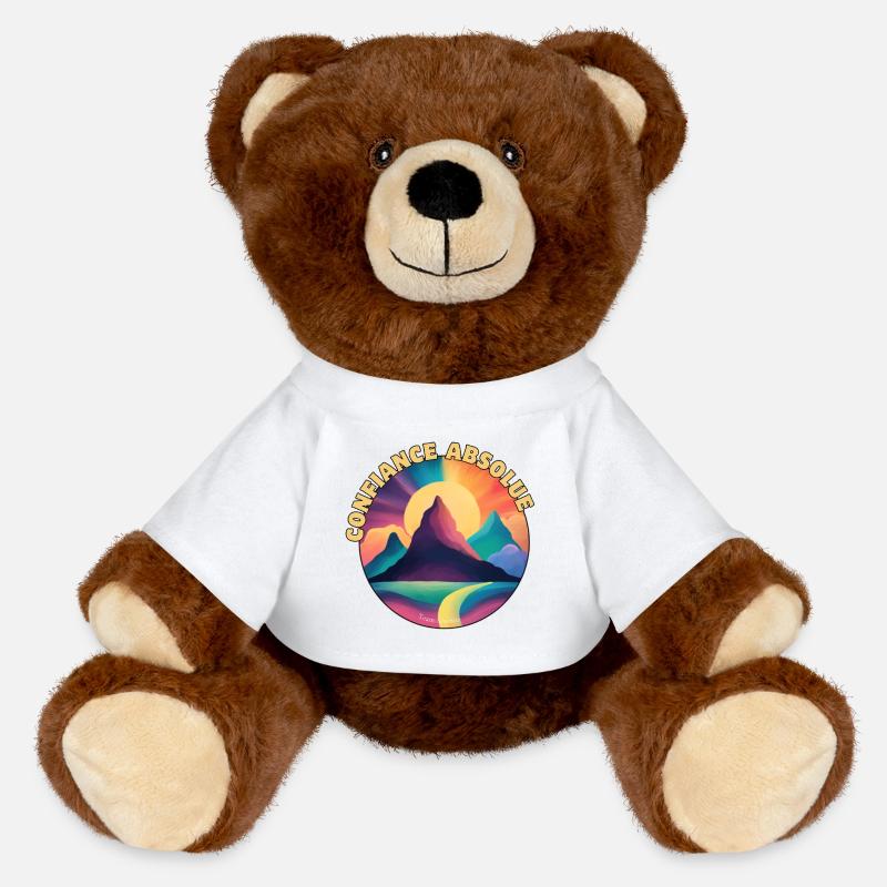Confiance Absolue Montagnes Arc-en-Ciel - Nounours RecycelBär® marron - blanc