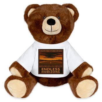 Endless Horizons Road Trip - MiniFeet® RecycelBär® Teddy Bear Brown - white - Front