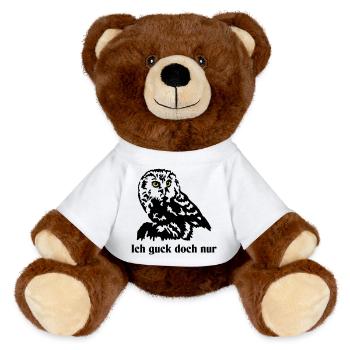 Steinkauz - MiniFeet® RecycelBär® Braun - Weiß - Vorne