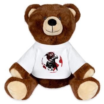 Tanz auf Globe Rouge - MiniFeet® RecycelBär® Braun - Weiß - Vorne