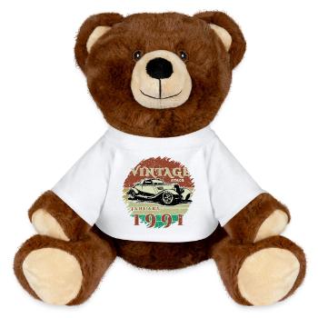 35e anniversaire - Classiques - Millésime depuis 01/1991 - Nounours RecycelBär® marron - blanc - Devant